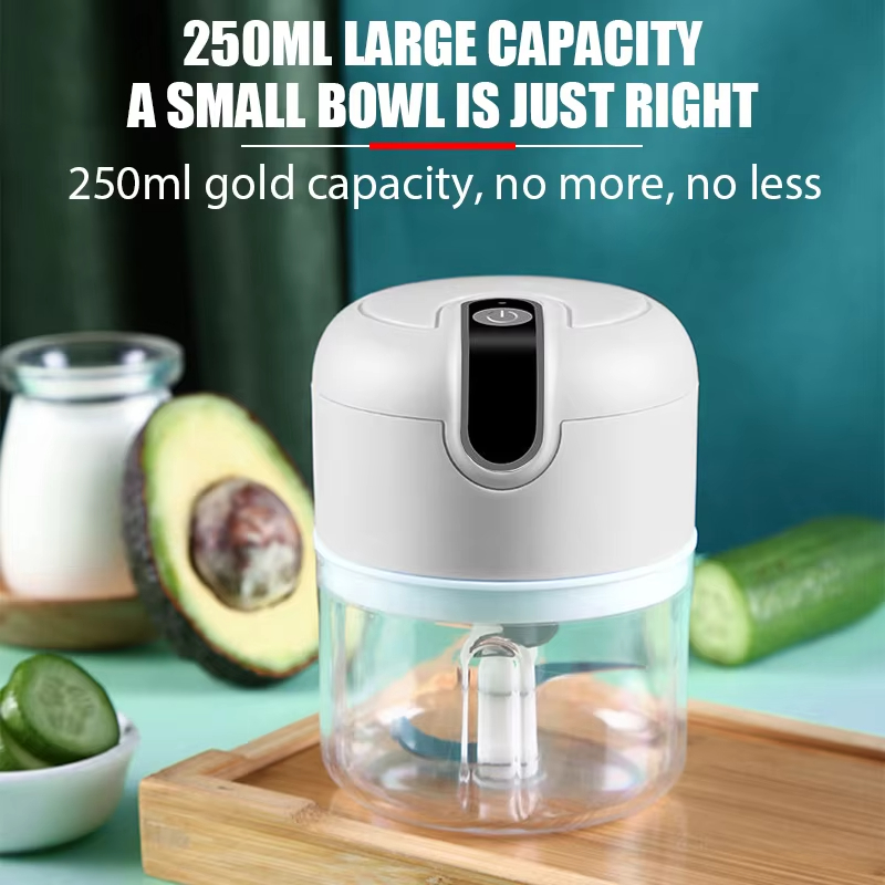 Dry Food Snacks - 250ML electric meat grinder, garlic chopper,