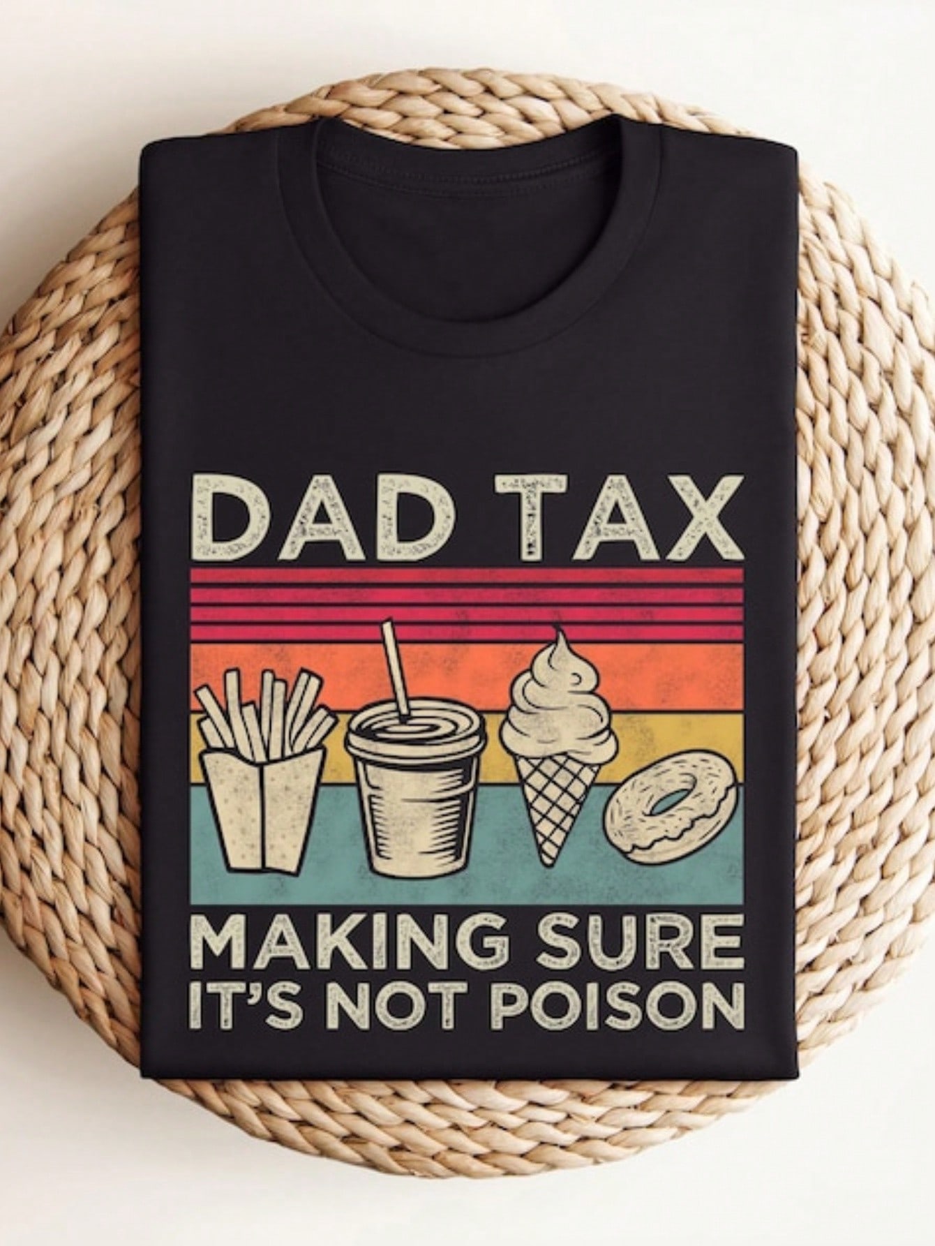 Food & Snacks Coloring - Vintage-Style Dad Tax Graphic Tee -
