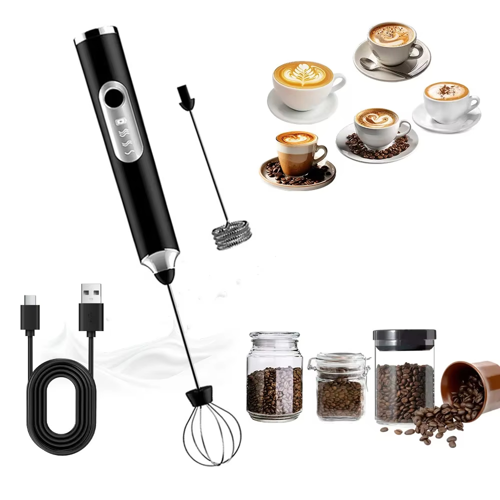 Dry Food Snacks - 1 electric milk frother, dual stick