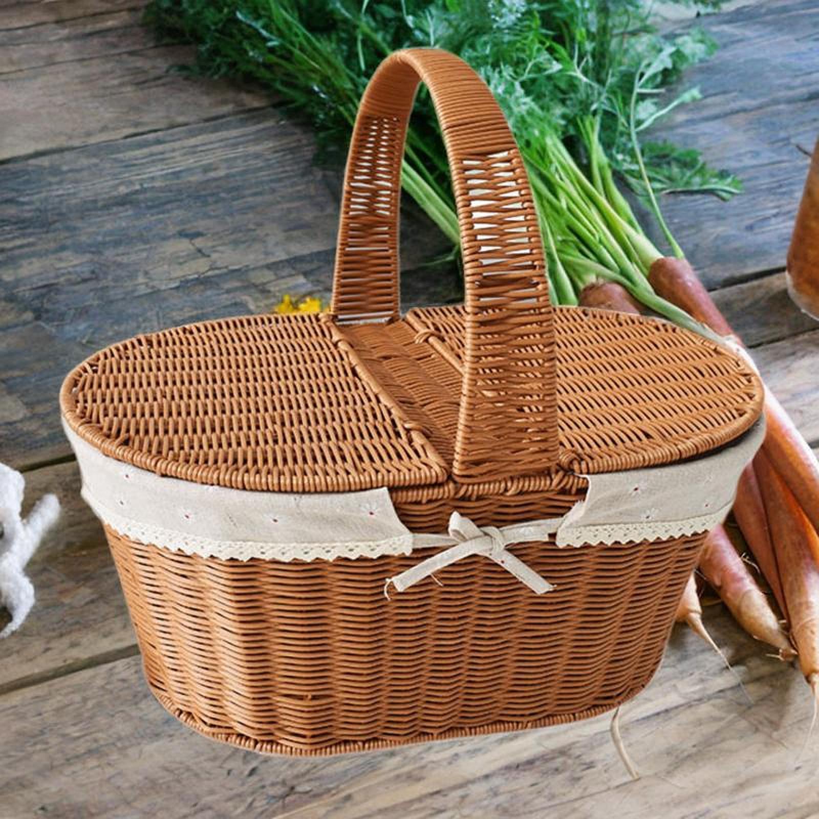 Imitation Rattan Picnic Basket – обзор и цена Food Snacks Hamper