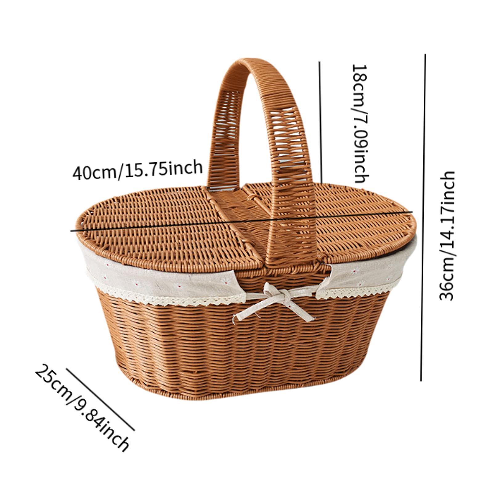 Imitation Rattan Picnic Basket – обзор и цена Food Snacks Hamper