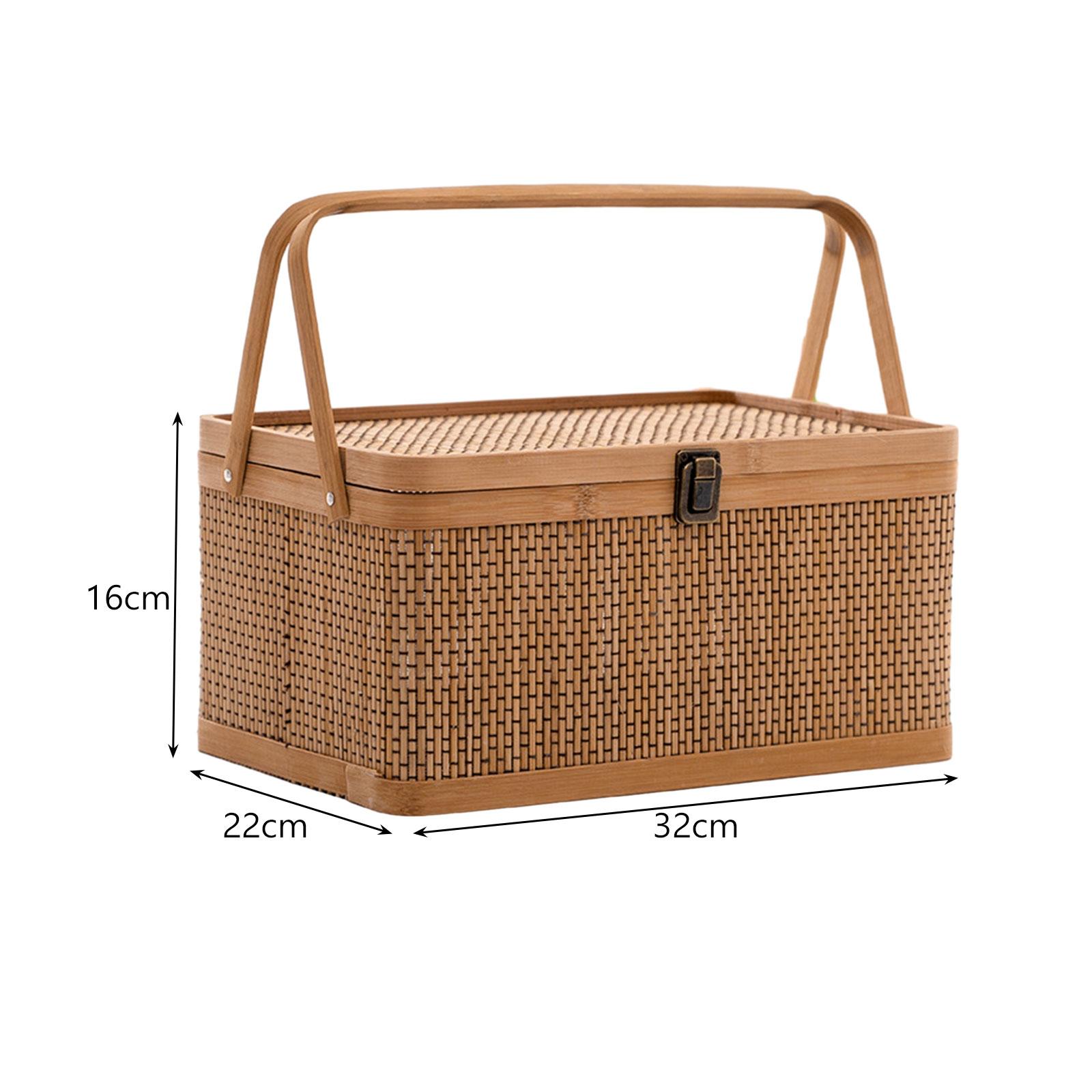 Handcrafted Bamboo Picnic Bask – обзор и цена Food Snacks Hamper