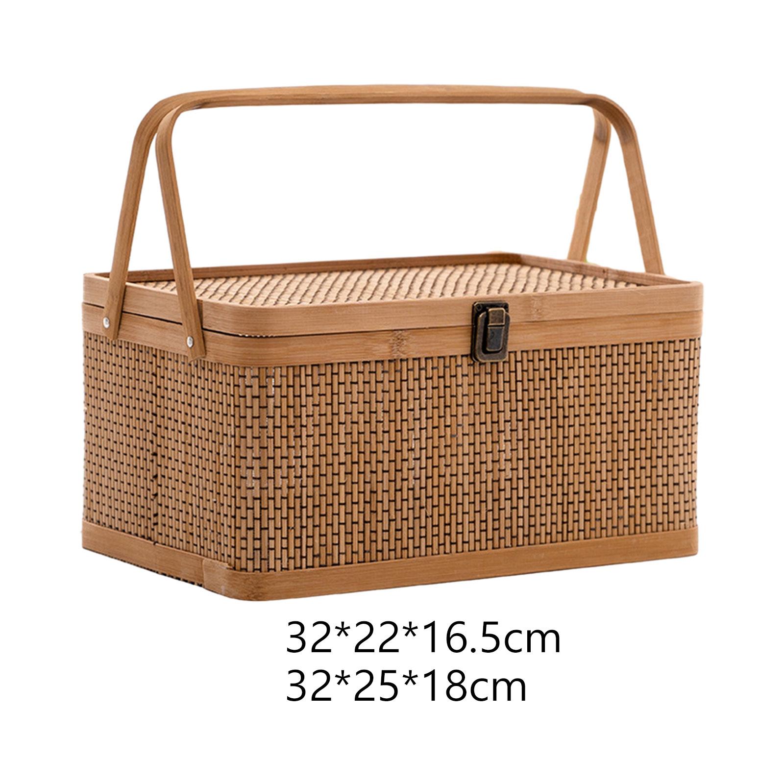 Handcrafted Bamboo Picnic Bask – обзор и цена Food Snacks Hamper