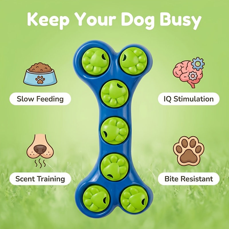 Dog Slow Feeder Toy Bone-Shape – обзор и цена Food Snacks Game