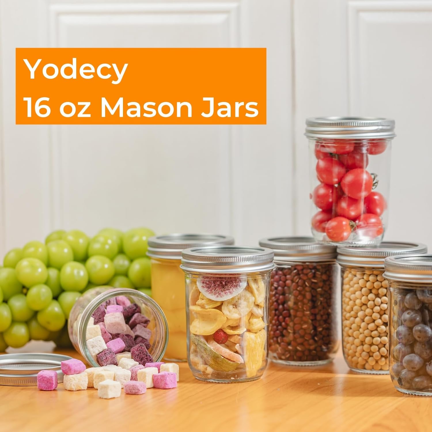 12 Pack 16 oz Wide Mouth Clear – обзор и цена Dry Food Snacks
