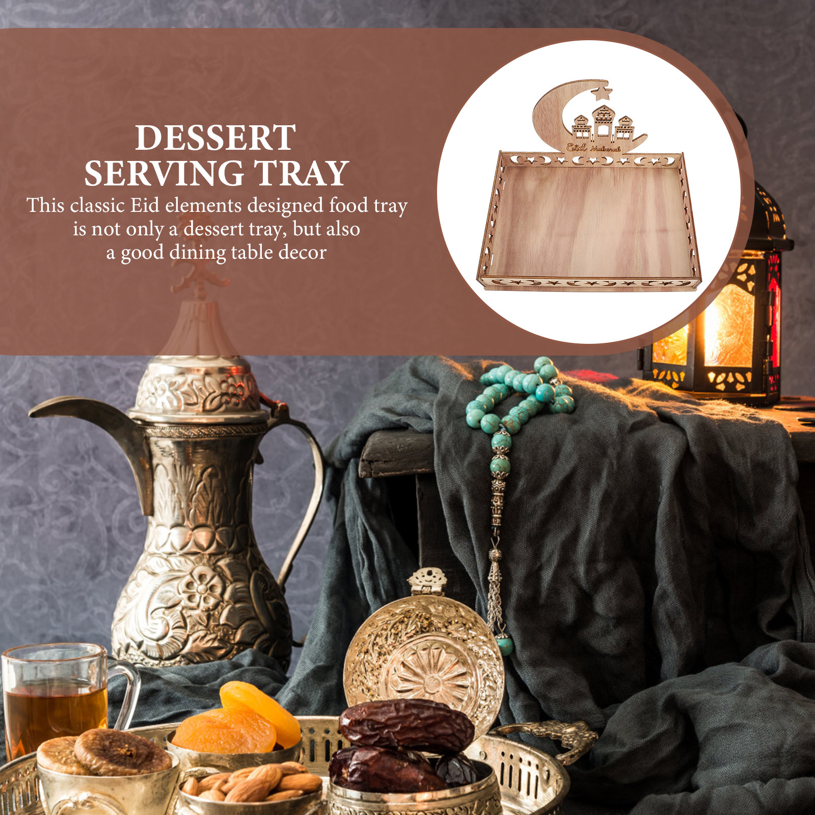 Eid Wooden Dessert Tray Premiu – обзор и цена Dry Food Snacks