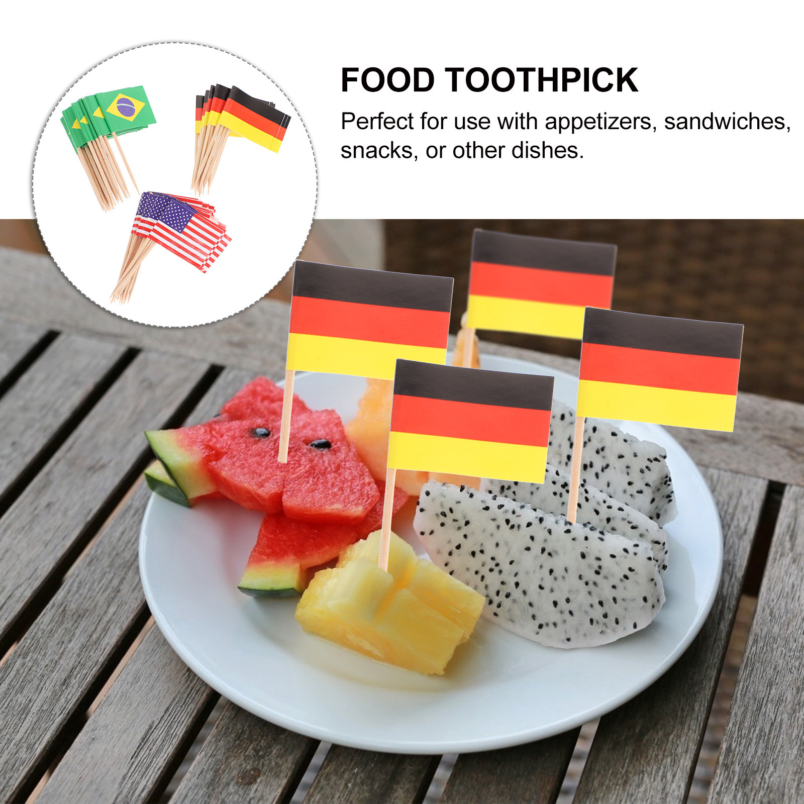 125Pcs National Flag Picks Pap – обзор и цена Food Nation Snacks